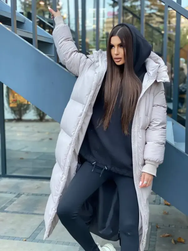 m434-puhovik-130sm_beige (1) Пуховик жіночий бежевий довгий 130см