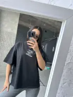 Футболка жіноча оверсайз чорна need money for mercedes