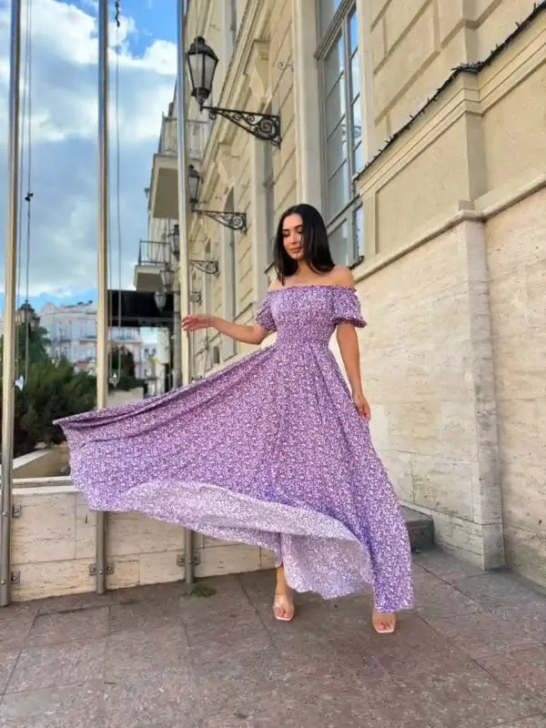 B36-syknya-maksi-kvity-na-byzkovomy-foni (4) Сукня максі в підлогу з принтом квіти на бузковому фоні