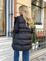 Жилетка жіноча чорна подовжена