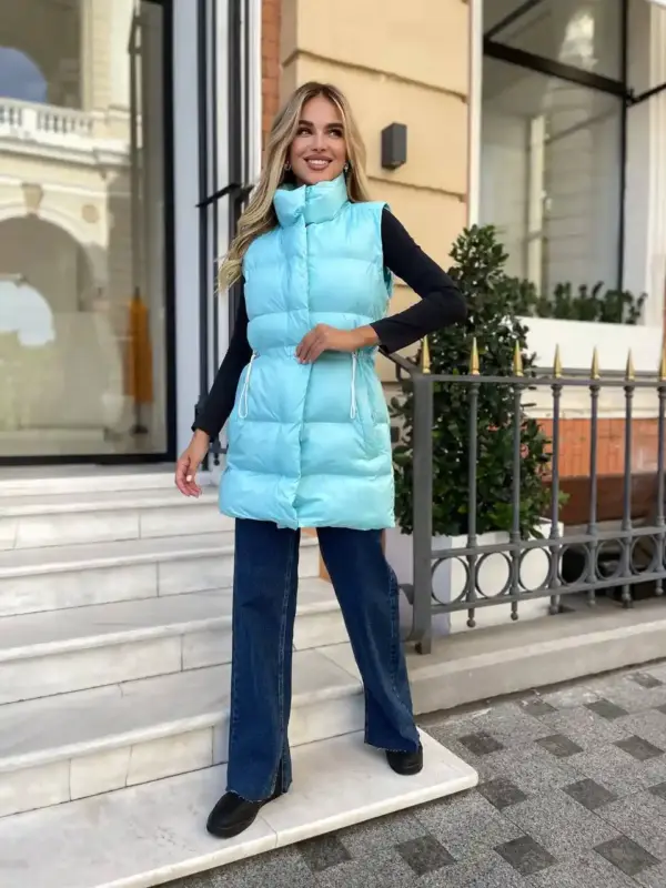 m378-chiletka-podovchena-blue (3) Жилетка жіноча блакитна подовжена