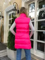 Жилетка жіноча ярко-рожева подовжена