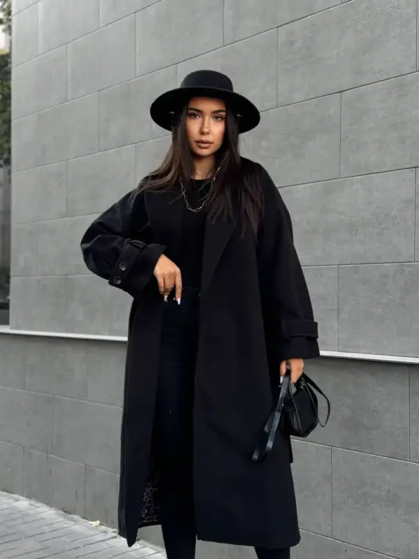 m443-coat-oversize-black (12) Пальто жіноче чорне оверсайз