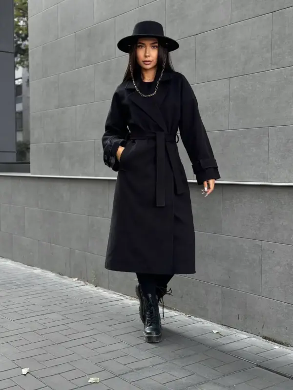 m443-coat-oversize-black (5) Пальто жіноче чорне оверсайз