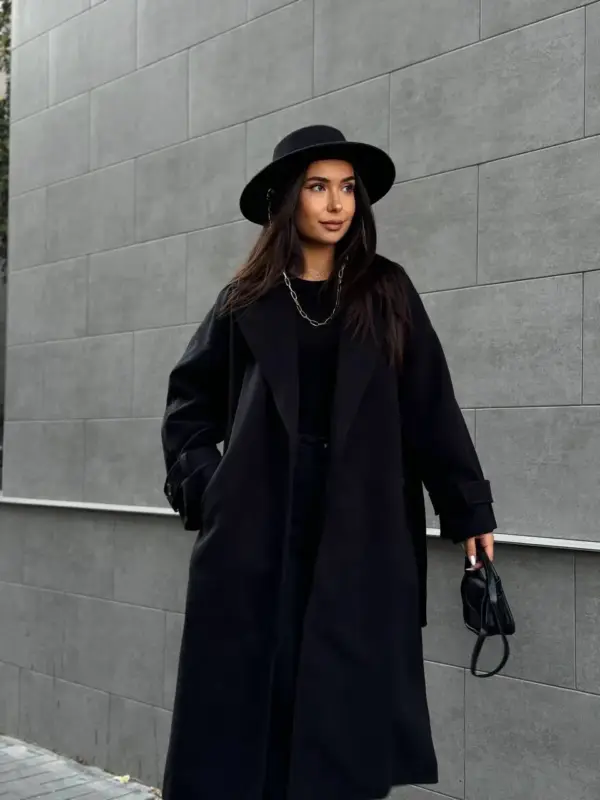 m443-coat-oversize-black (8) Пальто жіноче чорне оверсайз