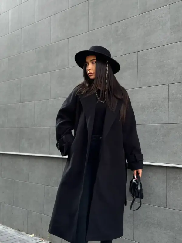 m443-coat-oversize-black (9) Пальто жіноче чорне оверсайз