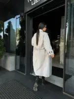 Пальто жіноче сіре оверсайз