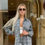 сорочка жіноча в клітинку сіра з фланелі