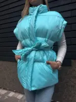 Жилетка жіноча блакитна оверсайз - Зображення 3