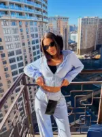 Велюровий жіночий костюм блакитний - Зображення 9