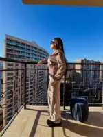 Велюровий жіночий костюм мокко