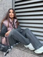 Жилетка жіноча коричнева коротка