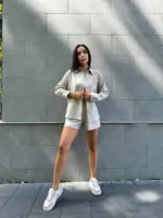 Костюм жіночий рубашка з шортами бежевий