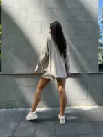 Костюм жіночий рубашка з шортами бежевий