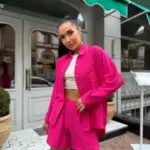 Костюм жіночий рубашка з шортами малиновий