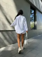 Костюм жіночий рубашка з шортами білий