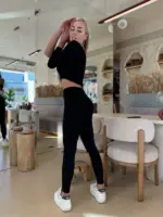 Легінси жіночі теплі чорні