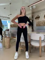 Легінси жіночі теплі чорні