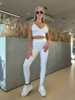 Легінси жіночі теплі білий