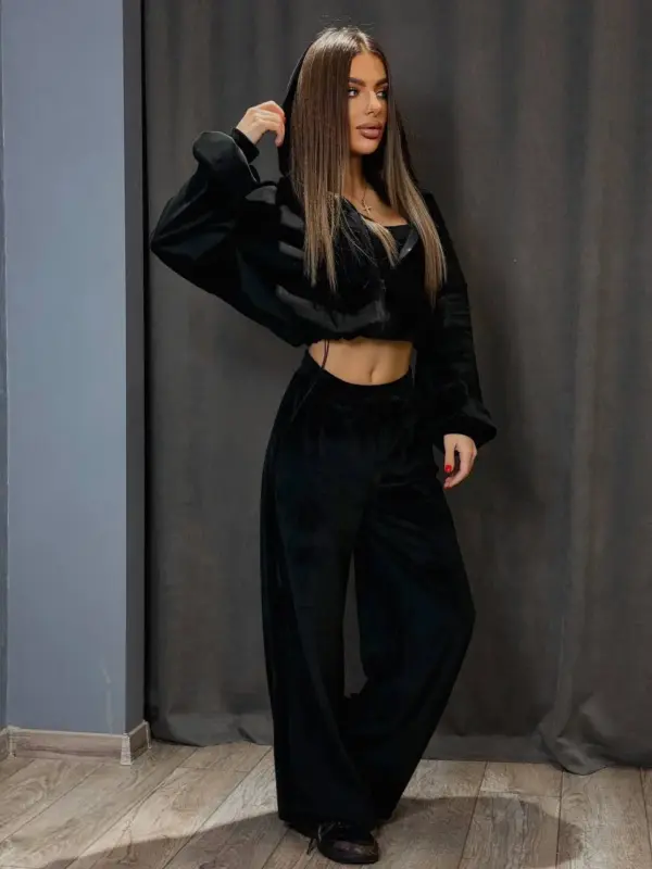 m513-kostum-velur-black (9) Велюровий костюм жіночий чорний