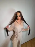 велюровий комбінезон жіночий бежевий