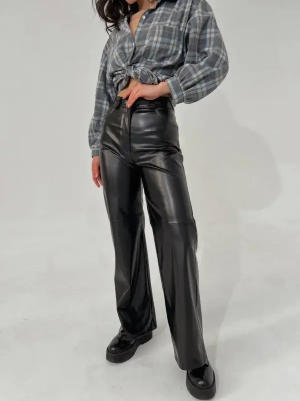 m516-shtany-ekoshkira-black (11) Штани жіночі еко шкіра чорні