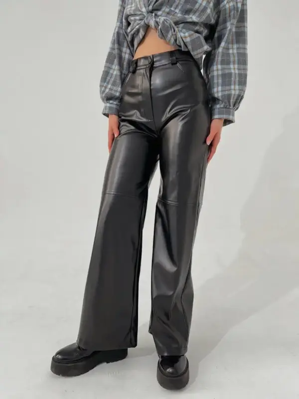 m516-shtany-ekoshkira-black (5) Штани жіночі еко шкіра чорні