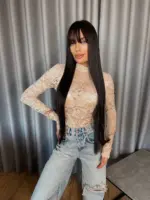 Кружевний боді жіночий бежевий