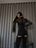 Кружевний боді жіночий чорний