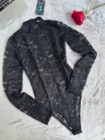 Кружевний боді жіночий чорний