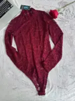 Кружевний боді жіночий марсала