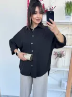 сорочка жіноча оверсайз чорна