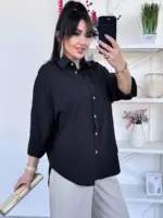 сорочка жіноча оверсайз чорна