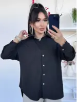 сорочка жіноча оверсайз чорна