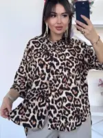 Сорочка жіноча оверсайз леопард