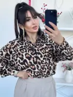 Сорочка жіноча оверсайз леопард
