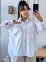 сорочка жіноча оверсайз біла