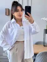 сорочка жіноча оверсайз біла