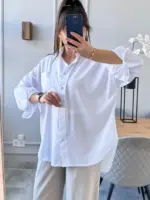 сорочка жіноча оверсайз біла