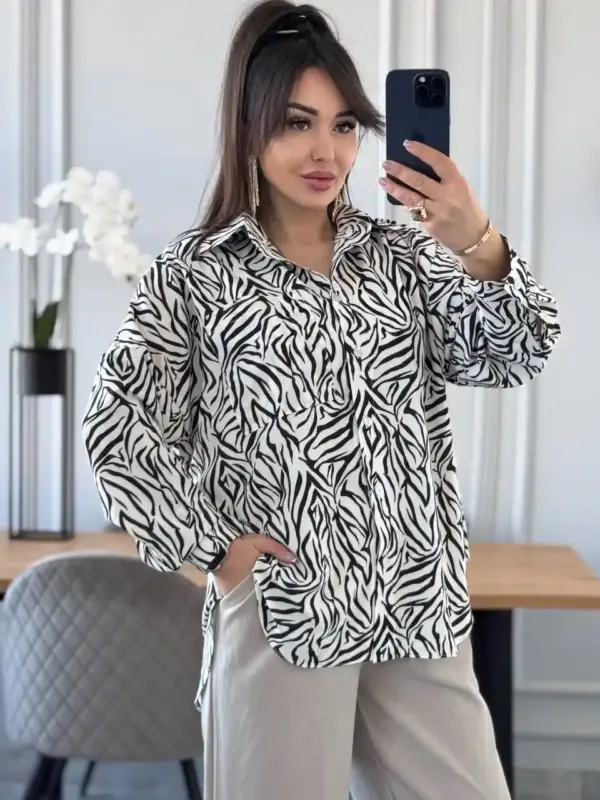 m520-sorochka-oversaize-zebra-white (2) Сорочка жіноча оверсайз зебра біла