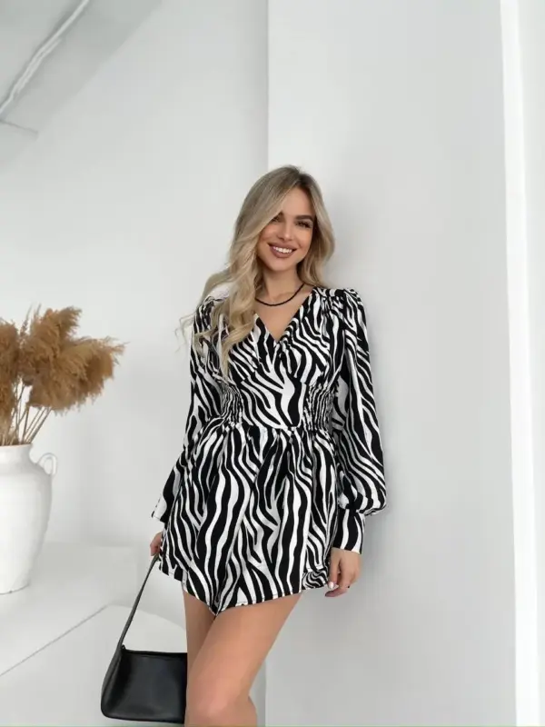 m527-syknya-kombinezon-zebra-black (3) Сукня-комбінезон принтована зебра чорна