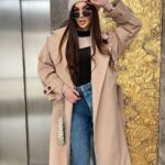 Пальто жіноче бежеве оверсайз