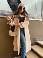 Пальто жіноче бежеве оверсайз