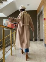 Пальто жіноче бежеве оверсайз