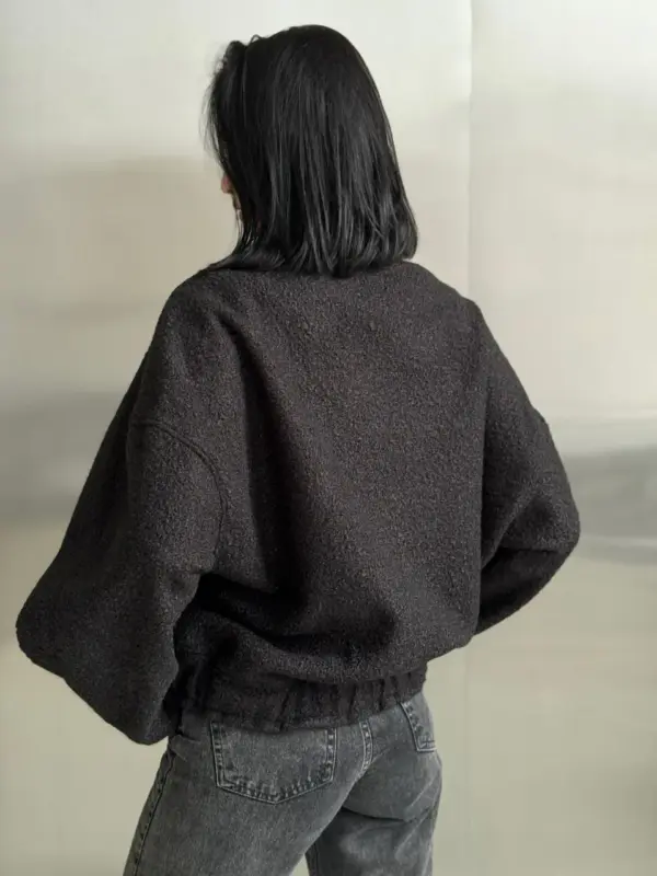 sc9028-bomber-oversize-black (9) Куртка бомбер жіноча чорна