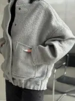 Куртка бомбер жіноча сіра