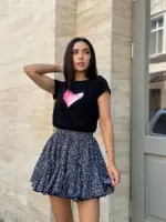 Футболка класична жіноча з принтом Сердце рожеве