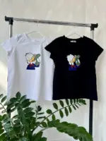 Футболка класична жіноча з принтом Утка з грошима - Зображення 2