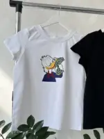 Футболка класична жіноча з принтом Утка з грошима - Зображення 11