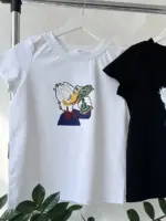 Футболка класична жіноча з принтом Утка з грошима - Зображення 3